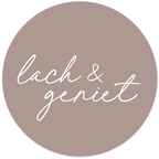 Muurcirkel Lach & Geniet Taupe