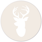 Muurcirkel Kerst Rendier Beige