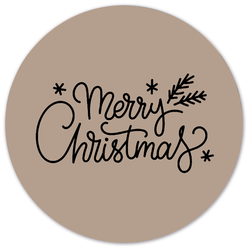 Muurcirkel Kerst Merry Christmas