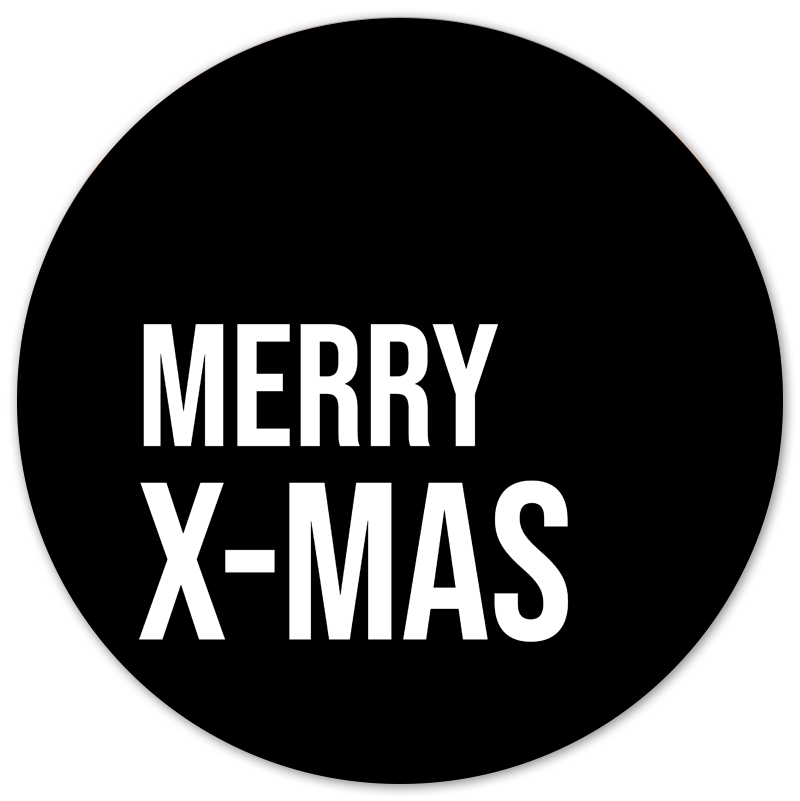 Muurcirkel Kerst Merry X-Mas