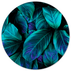 Muurcirkel Green Purple Plant