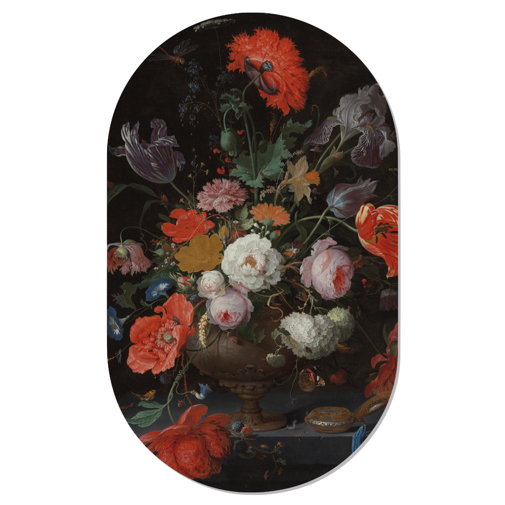 Muurovaal Stilleven Bloemen