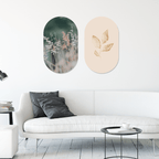 Muurovaal Leaf Gold Beige