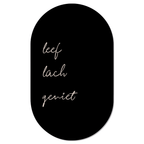 Muurovaal Leef Lach Geniet Zwart