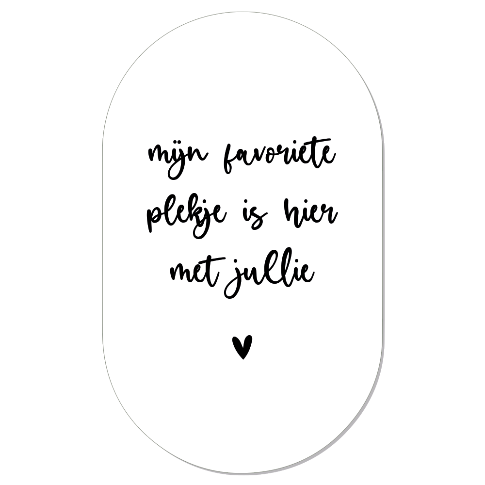 Muurovaal Mijn Favoriete Plekje