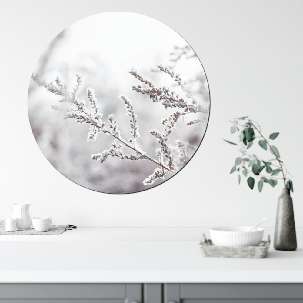 Muurcirkel Snowy Twig