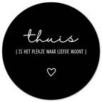 Muurcirkel Thuis Zwart