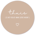 Muurcirkel Thuis Beige