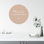 Muurcirkel Thuis Beige