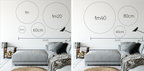 Muurcirkel Geniet Lach Beige