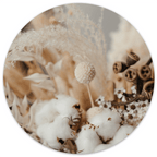 Muurcirkel Cotton Flower