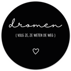 Muurcirkel Dromen Zwart
