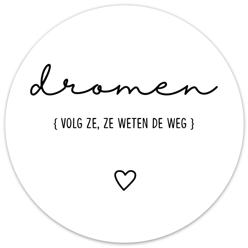 Muurcirkel Dromen Wit