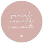 Muurcirkel Geniet Van Elk Moment Roze