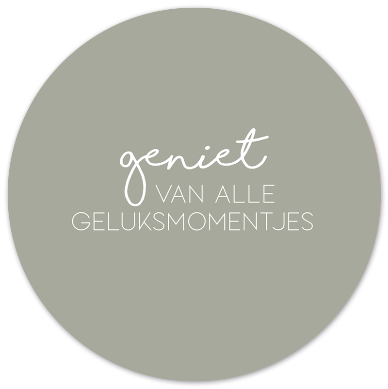 Muurcirkel Geluksmomentjes Groen