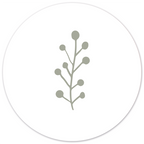 Muurcirkel Leaf Wit