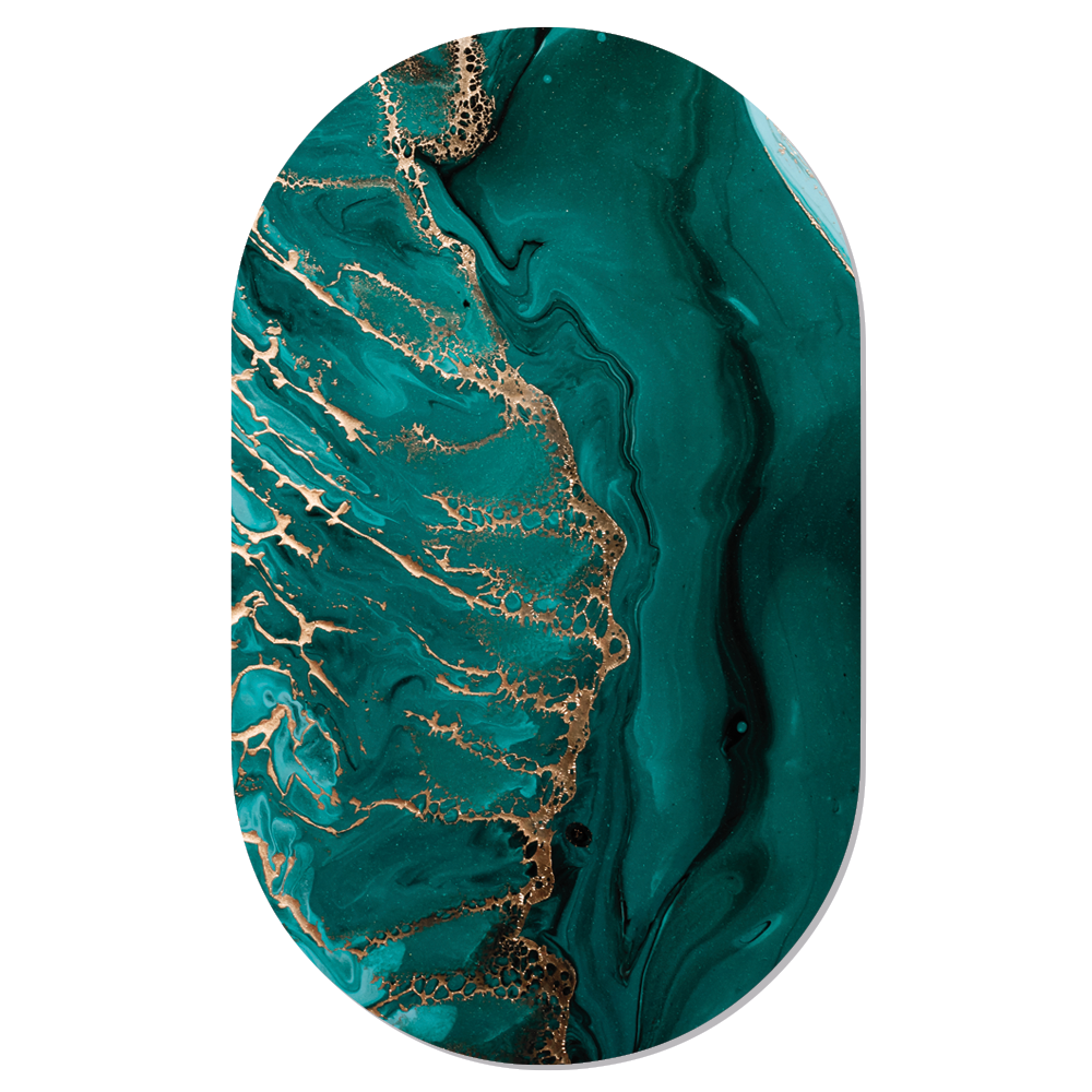 Muurovaal Art Groen