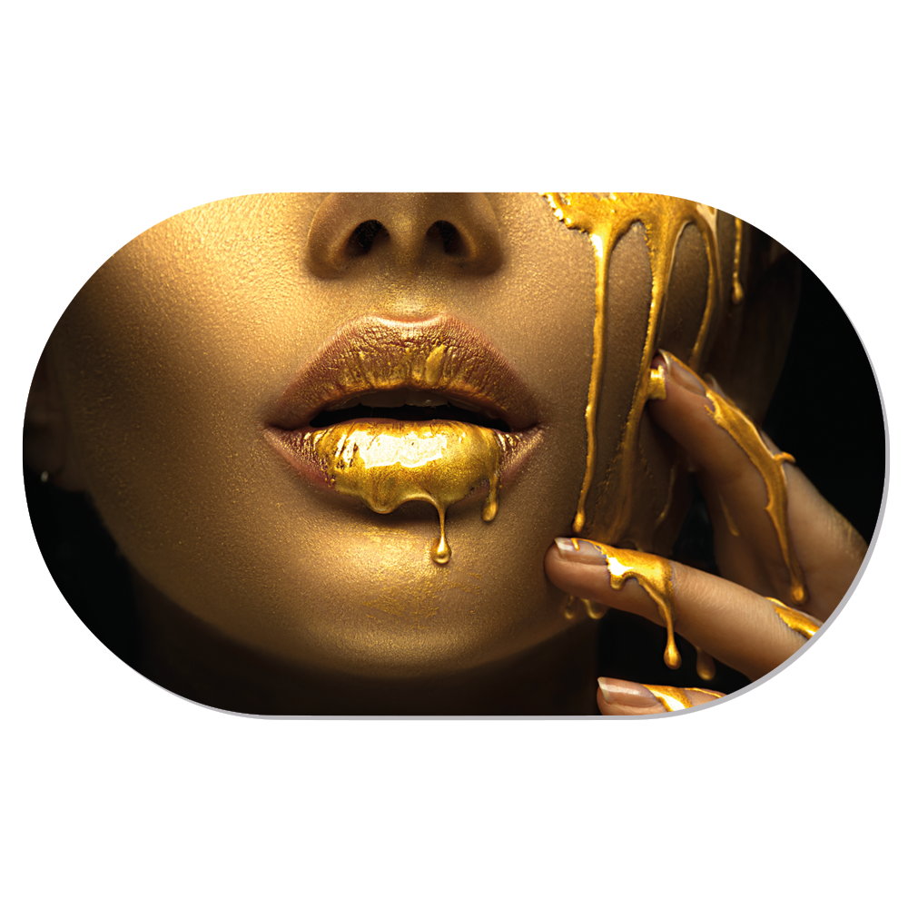 Muurovaal Gold Lips