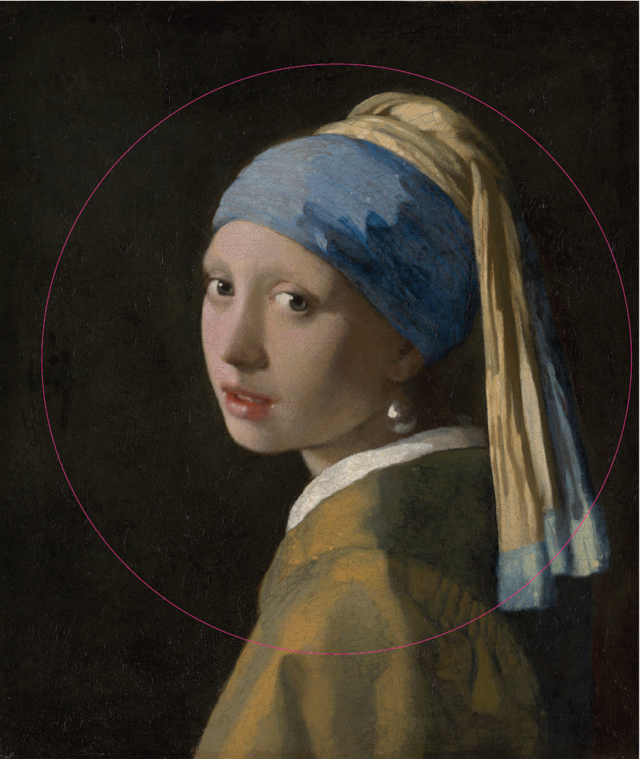 Muurcirkel Het Meisje Met De Parel, Johannes Vermeer
