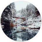 Muurcirkel Sneeuw Brug