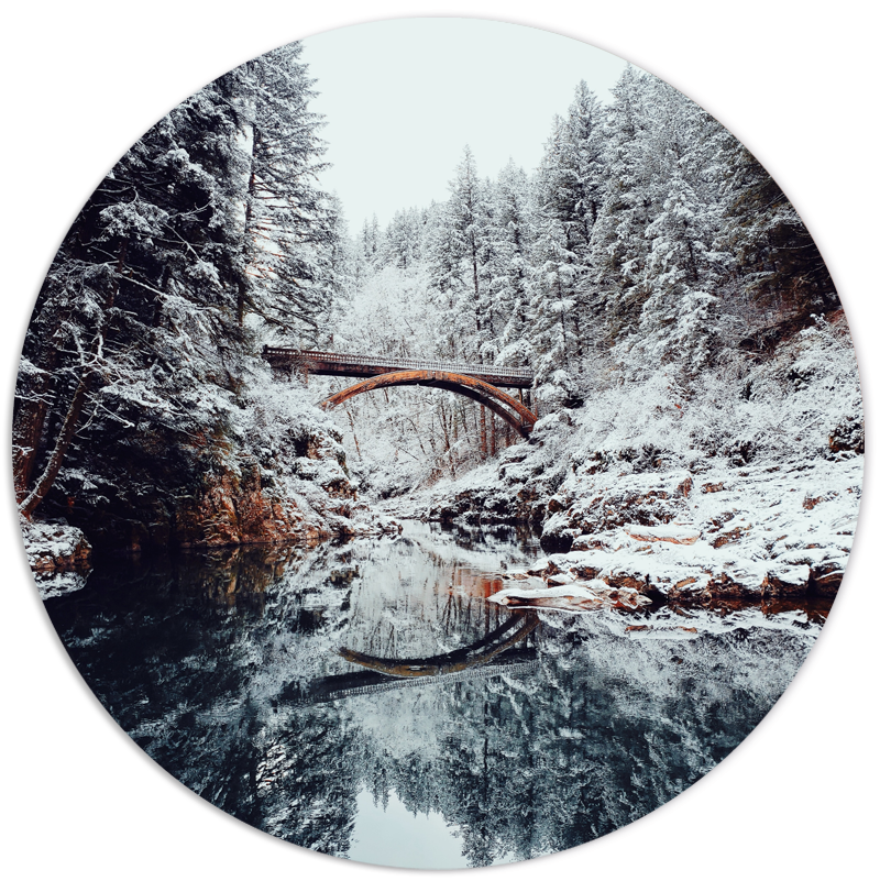Muurcirkel Sneeuw Brug