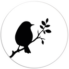 Muurcirkel Vogeltje Lente Wit