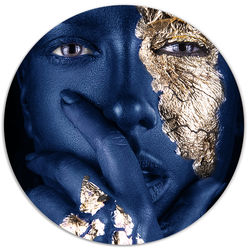Muurcirkel Blue Lady