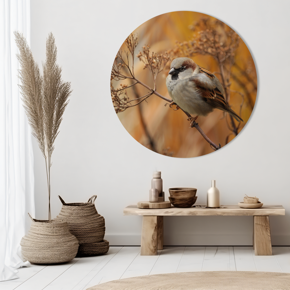 Muurcirkel Vogeltje Op Takje