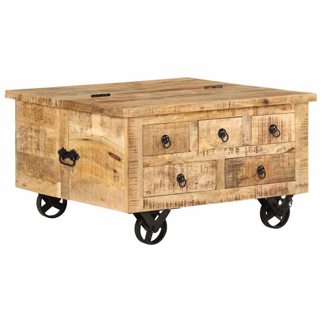 Salontafel 70X70X40 Cm Ruw Mangohout