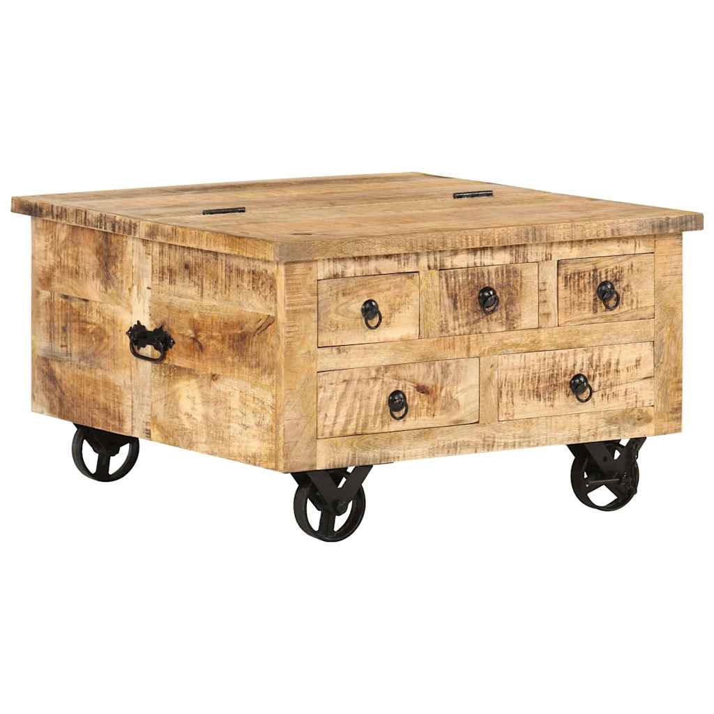 Salontafel 70X70X40 Cm Ruw Mangohout