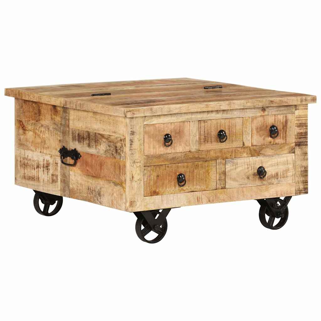 Salontafel 70X70X40 Cm Ruw Mangohout