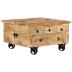 Salontafel 70X70X40 Cm Ruw Mangohout
