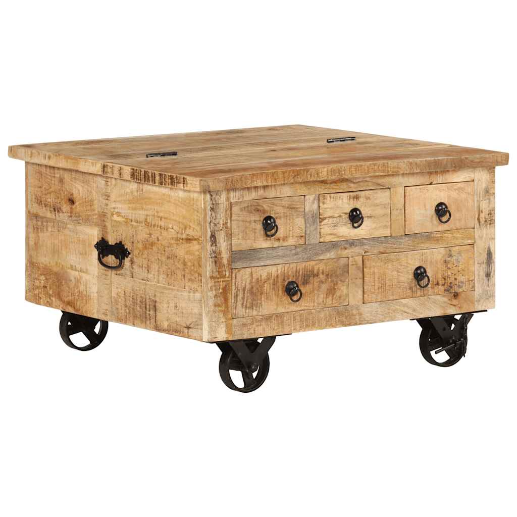 Salontafel 70X70X40 Cm Ruw Mangohout