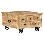 Salontafel 70X70X40 Cm Ruw Mangohout