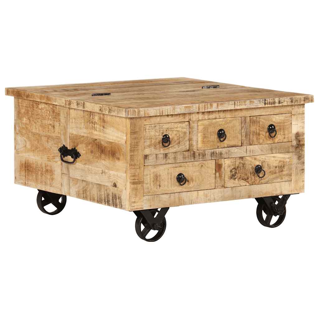 Salontafel 70X70X40 Cm Ruw Mangohout