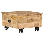 Salontafel 70X70X40 Cm Ruw Mangohout