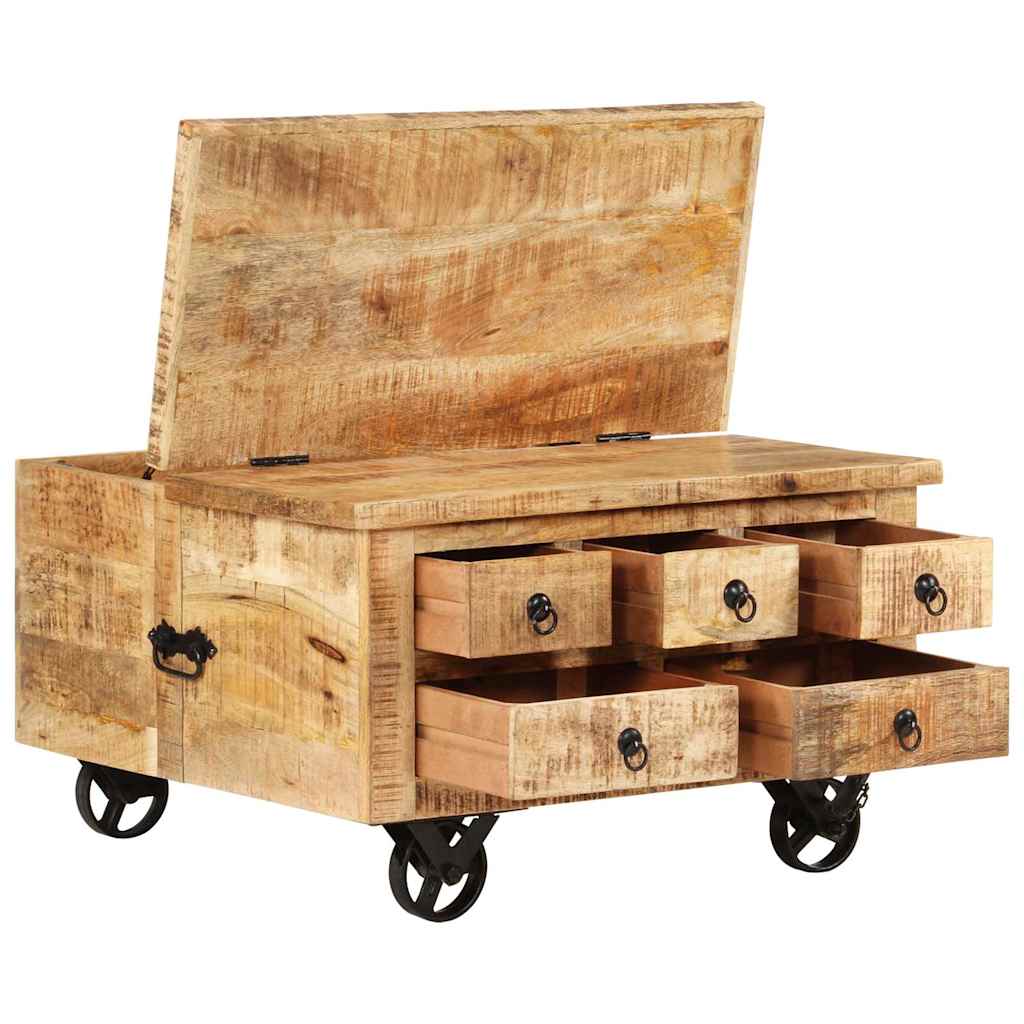 Salontafel 70X70X40 Cm Ruw Mangohout