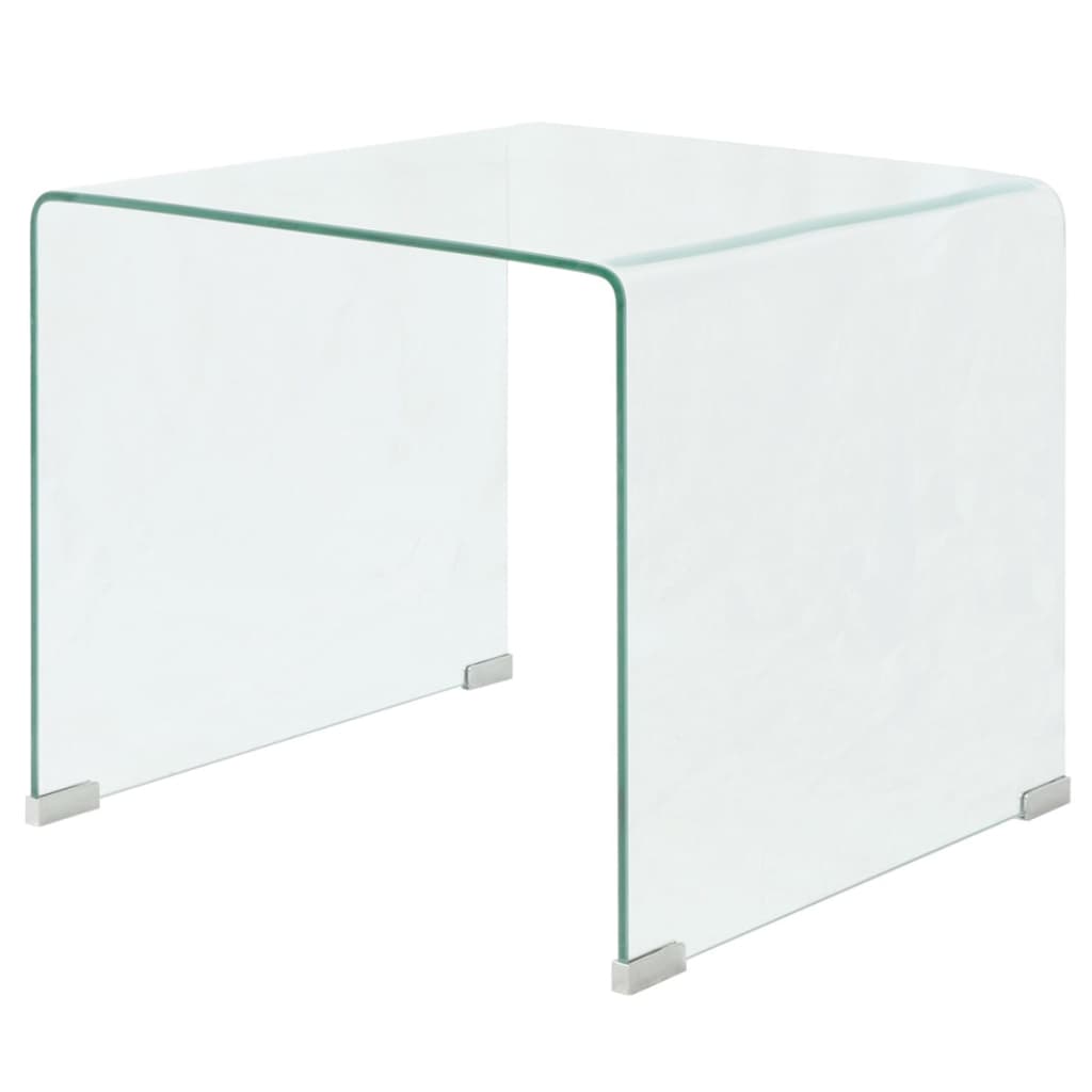Salontafel Transparant 49,5X50X45 Cm Gehard Glas