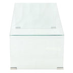 Salontafel 98X45X30 Cm Gehard Glas Transparant