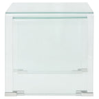 Bijzettafel Set 2-Dlg Transparant Gehard Glas