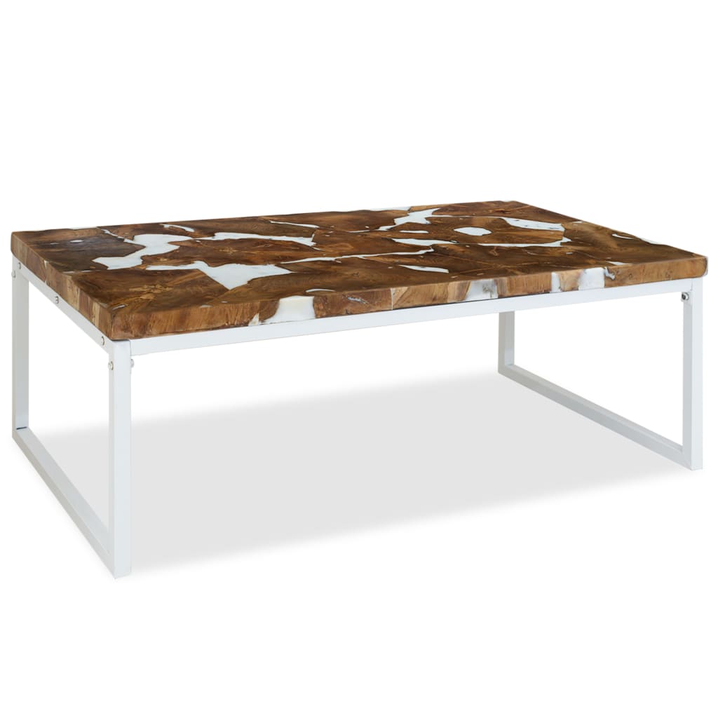 Salontafel 110X60X40 Cm Teakhout En Hars