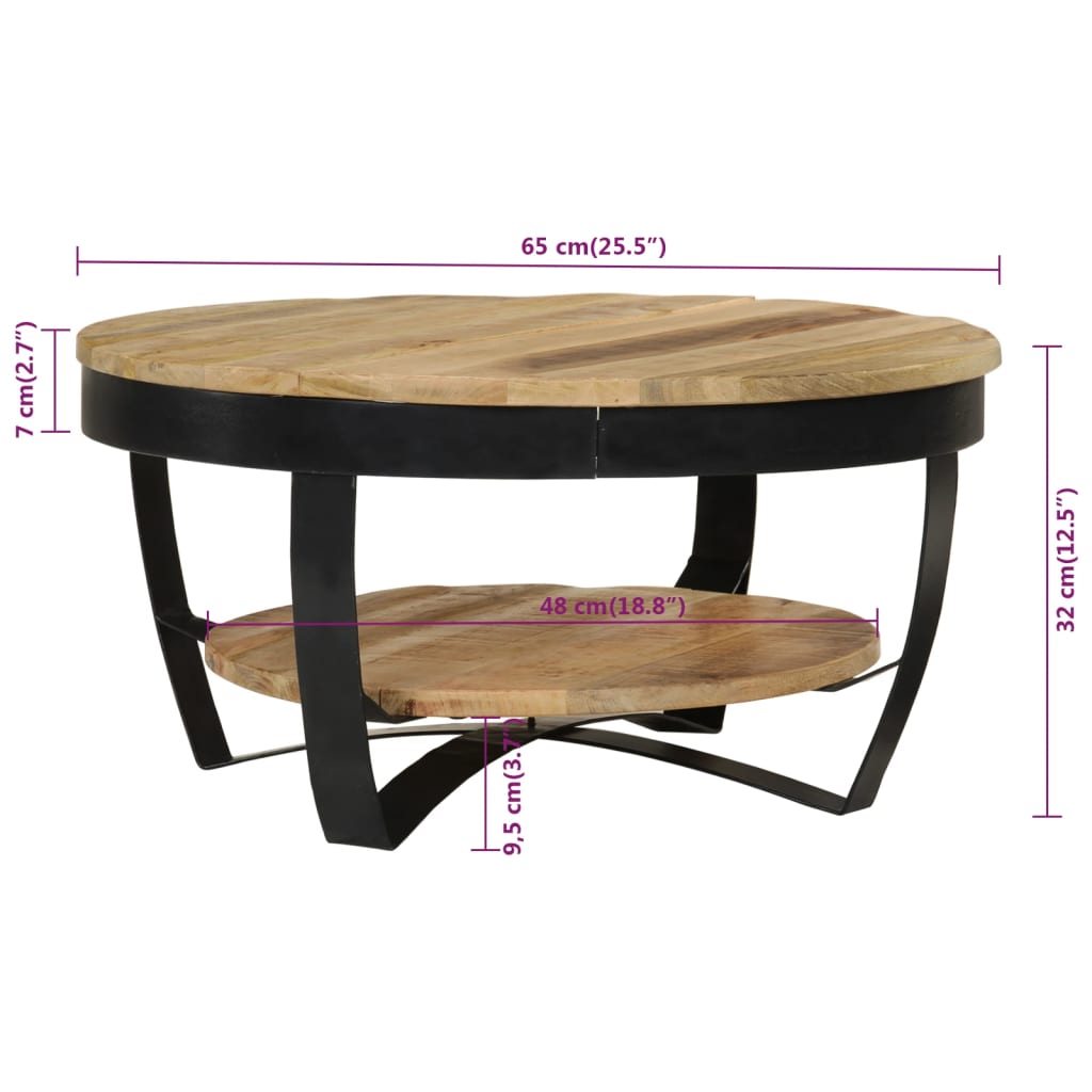 Salontafel Massief Ruw Mangohout