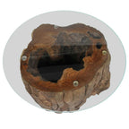 Salontafel 50X40 Cm Teakhout En Glas