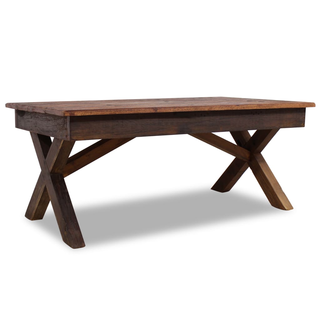 Salontafel 110X60X45 Cm Gemengd Gerecycled Hout Grijs