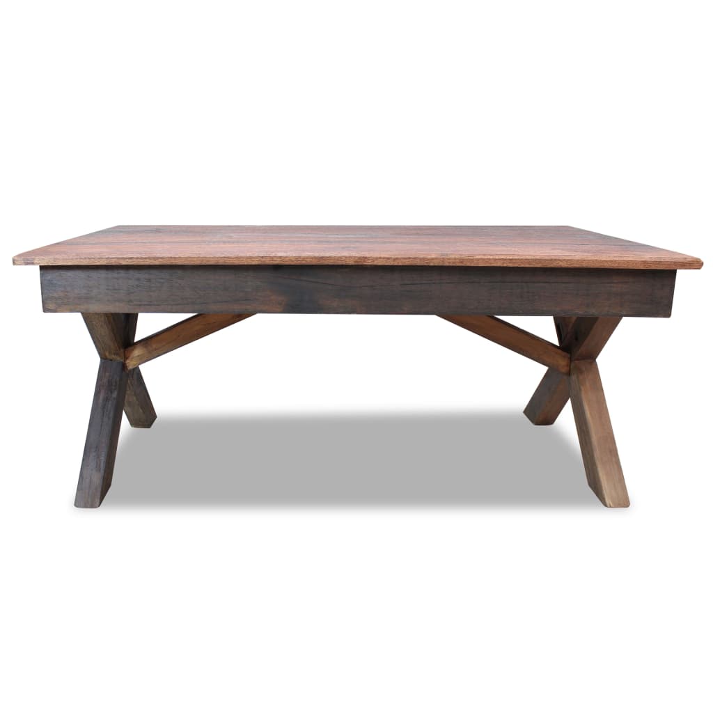 Salontafel 110X60X45 Cm Gemengd Gerecycled Hout Grijs