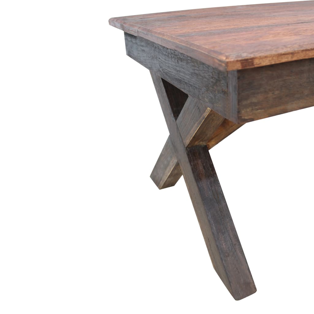 Salontafel 110X60X45 Cm Gemengd Gerecycled Hout Grijs