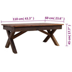 Salontafel 110X60X45 Cm Gemengd Gerecycled Hout Grijs