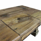 Salontafel 90X50X35 Cm Gemengd Gerecycled Hout Grijs