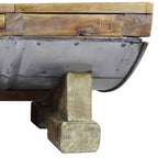 Salontafel 90X50X35 Cm Gemengd Gerecycled Hout Grijs