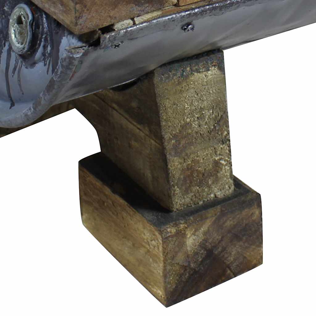 Salontafel 90X50X35 Cm Gemengd Gerecycled Hout Grijs